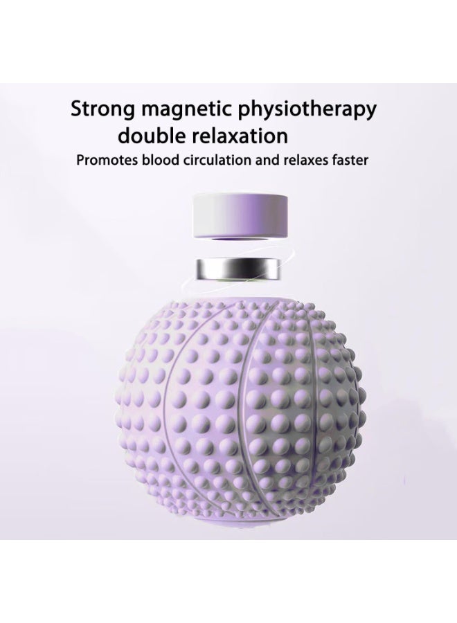 1Pcs 6.5cm Massage Balls for Myofascial Release Trigger Point Therapy, Lacrosse Massage Balls with 3D Points Magnetic Therapy Suitable for Back, Neck, Shoulders (Purple) - Image 4